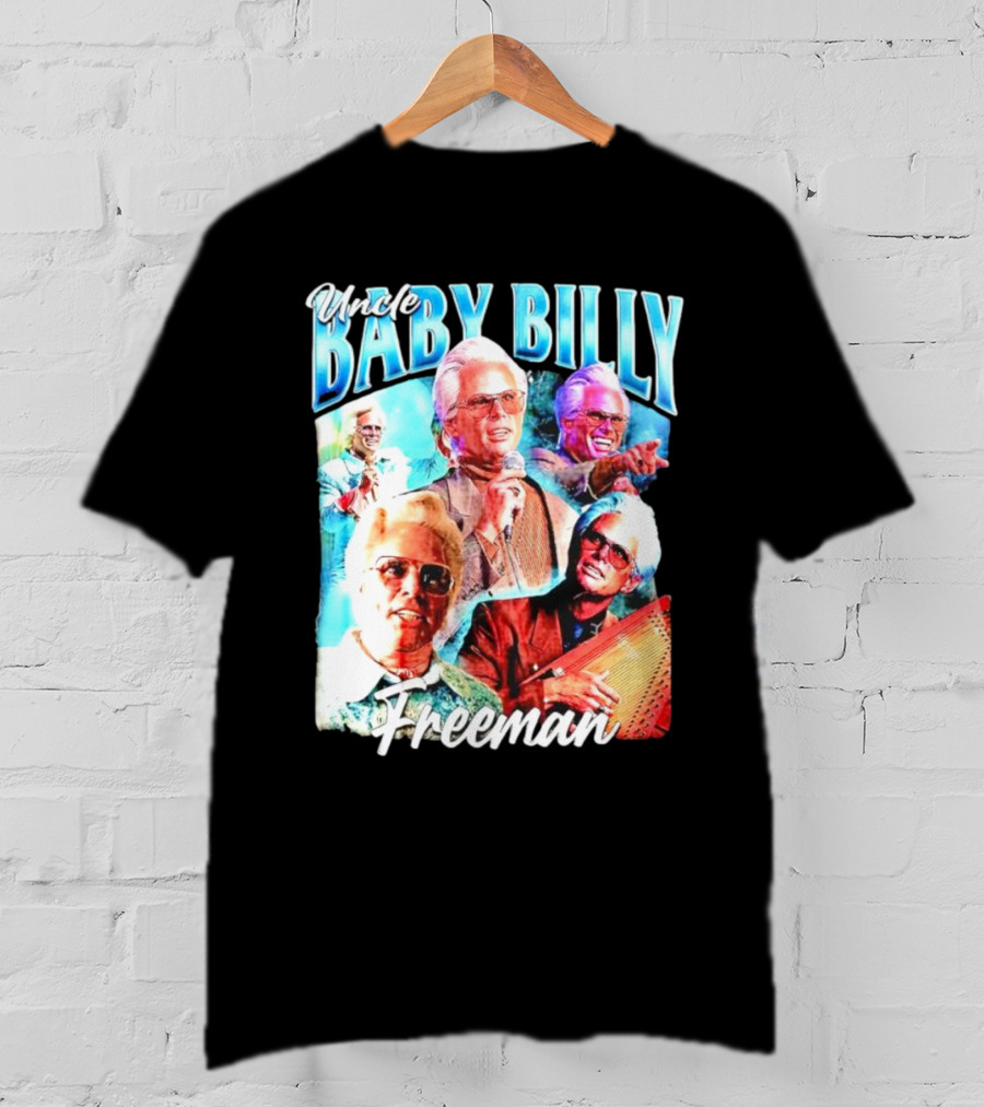 Uncle Baby Billy Freeman Vintage Retro Style Multicolor Collage T-Shirt