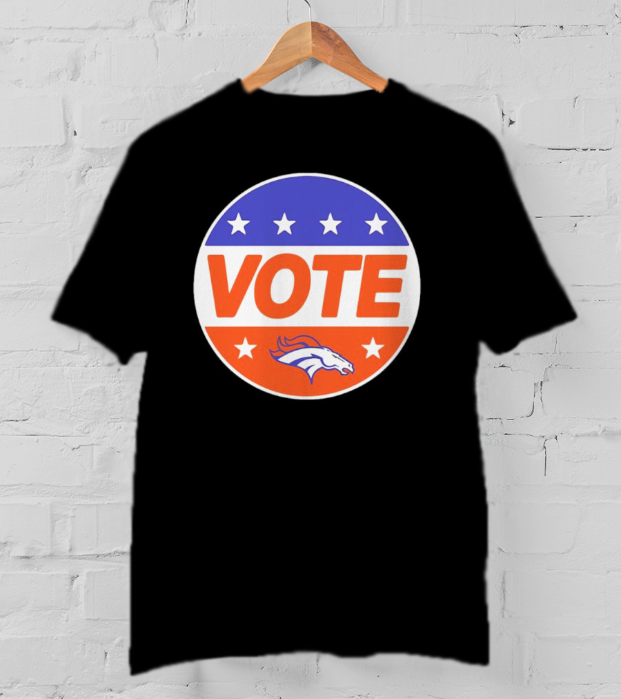 Vote Denver Broncos Team Logo Stars T-Shirt