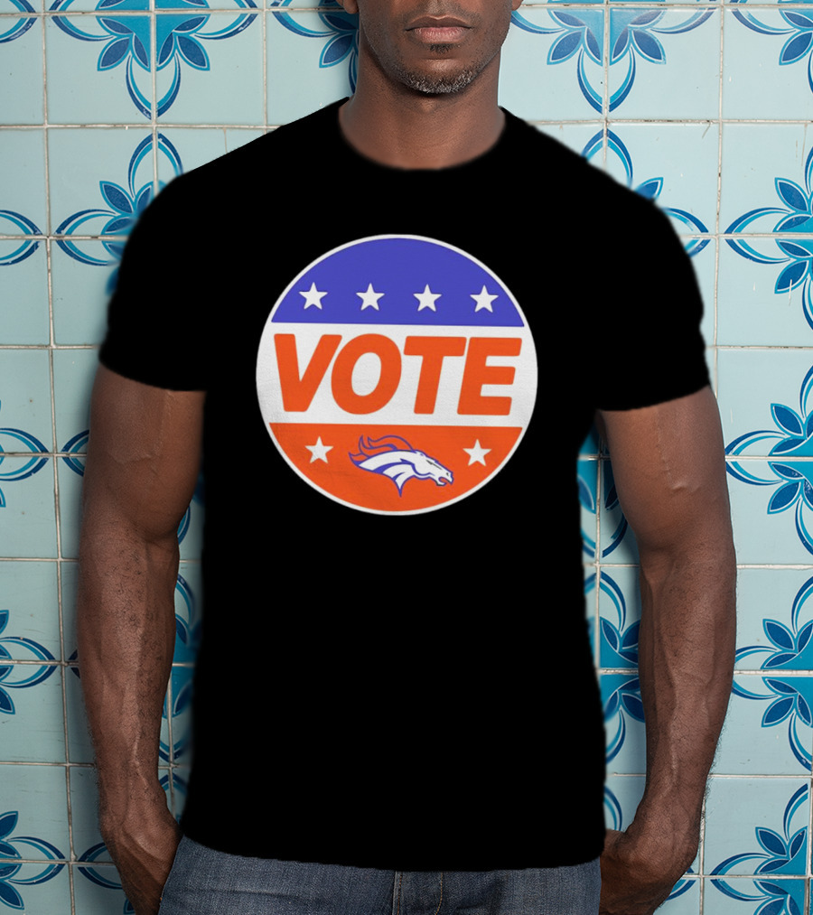 Vote Denver Broncos Team Logo Stars T-Shirt