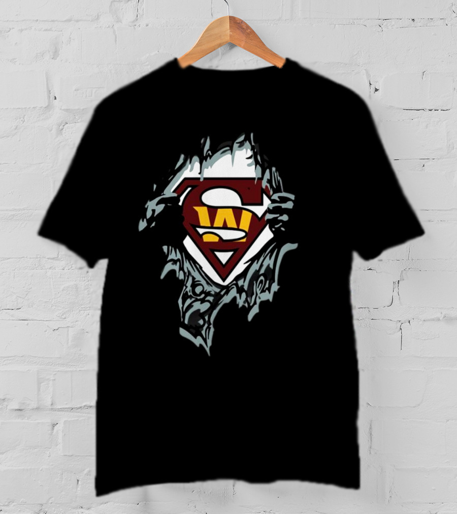 Washington Commanders Super Hero Logo Emblem T-Shirt