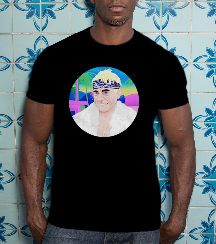 Ken The Patriarchy Is Not Horses Retro Pop Art Style With Blonde Hair And Headband T-Shirt