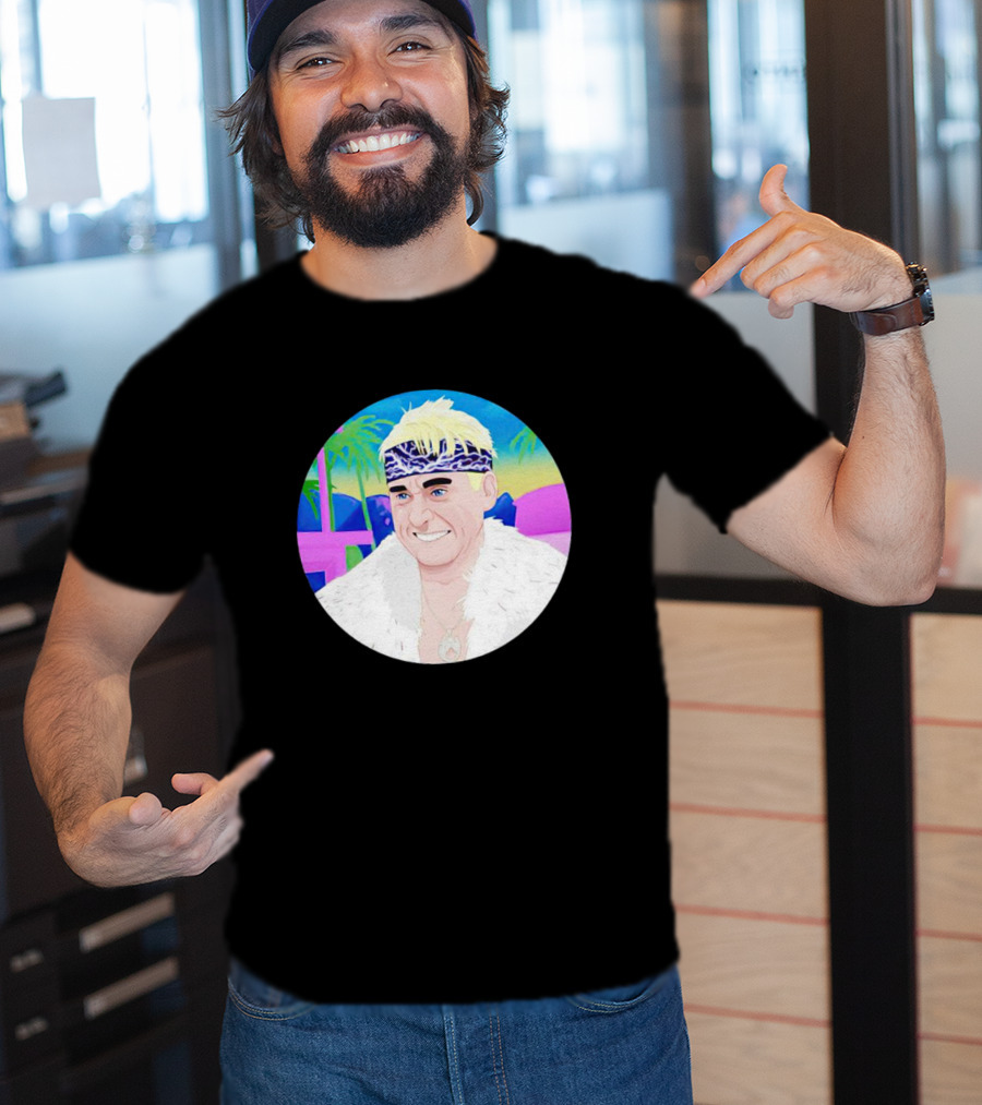 Ken The Patriarchy Is Not Horses Retro Pop Art Style With Blonde Hair And Headband T-Shirt