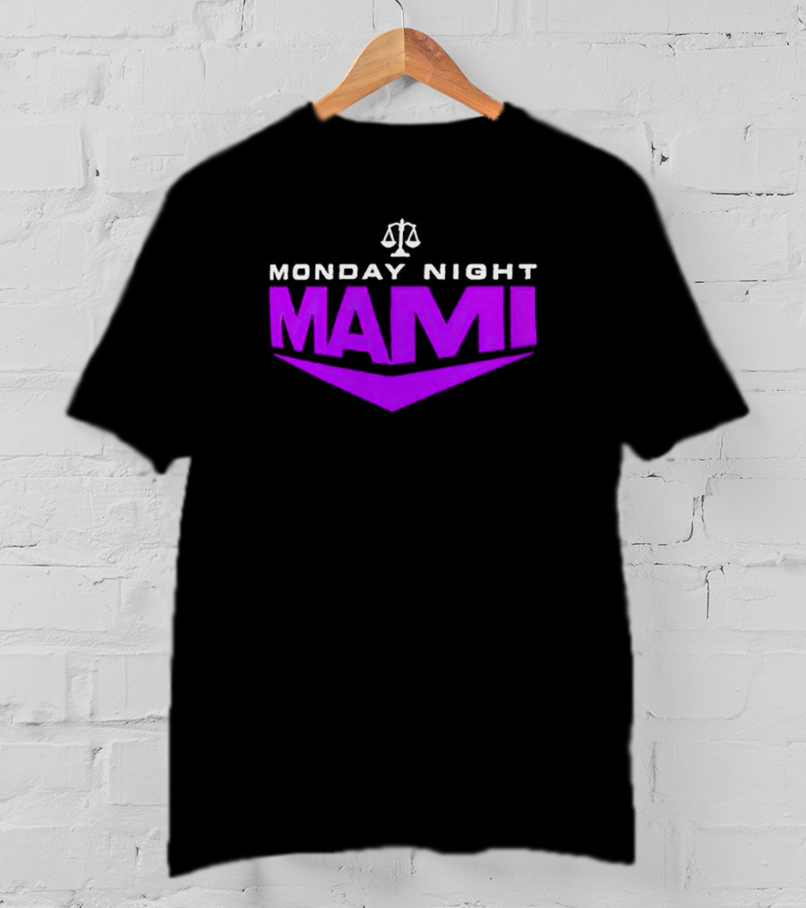 Monday Night Mami Purple Scales Of Justice T-Shirt