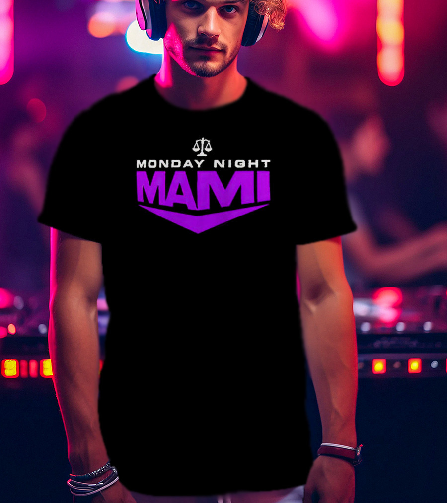 Monday Night Mami Purple Scales Of Justice T-Shirt