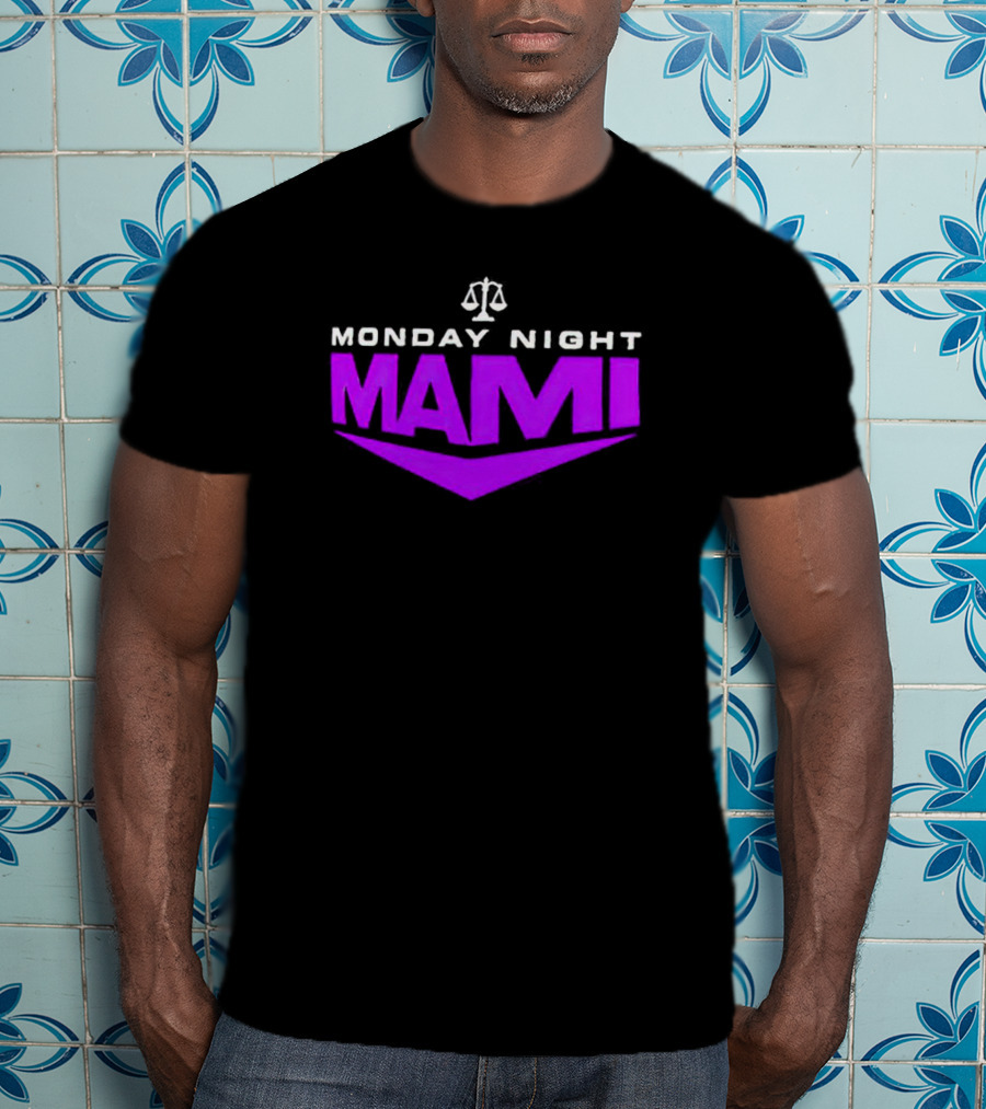 Monday Night Mami Purple Scales Of Justice T-Shirt