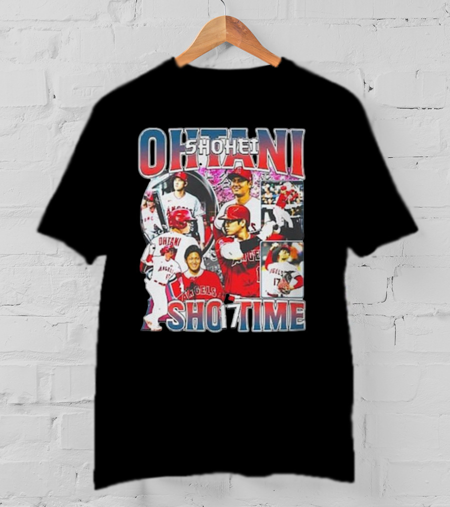 Shohei Ohtani Angels Shotime Baseball Collage T-Shirt
