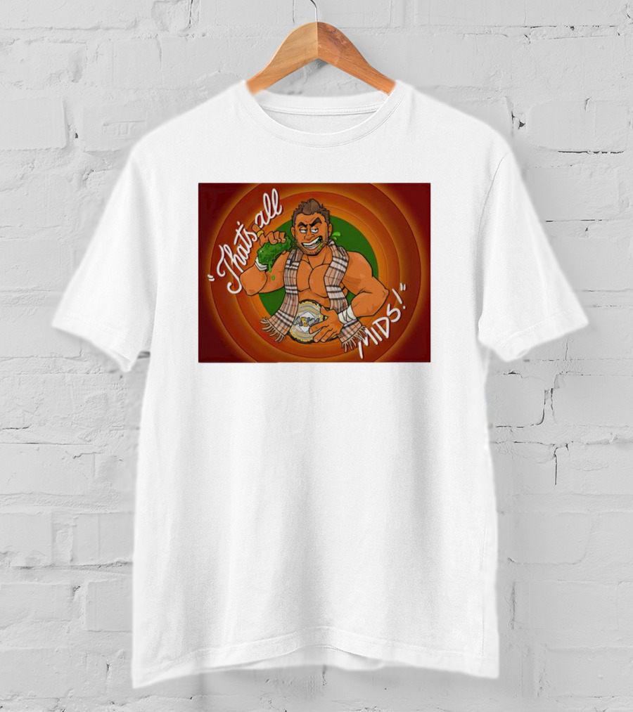 That's All Mids Wrestler Veggie Bowl Champion T-Shirt