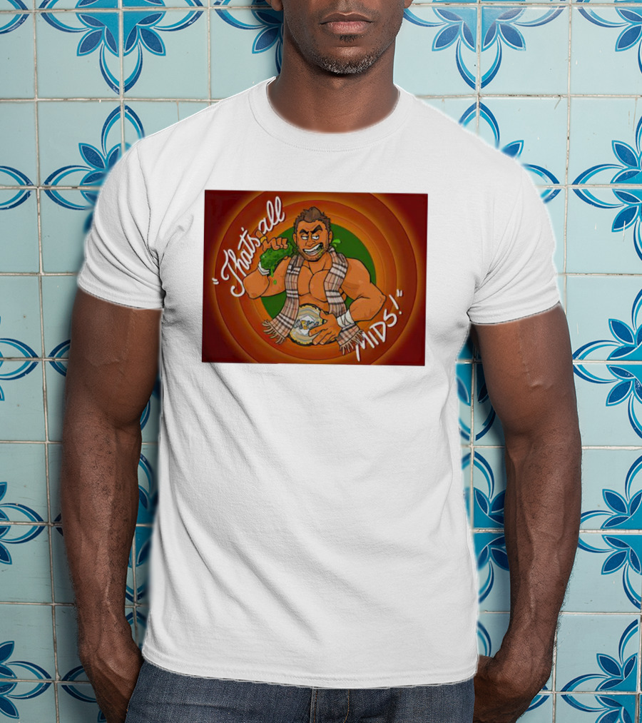 That's All Mids Wrestler Veggie Bowl Champion T-Shirt
