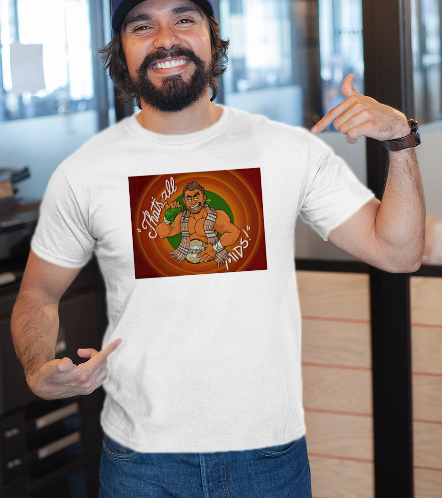 That's All Mids Wrestler Veggie Bowl Champion T-Shirt