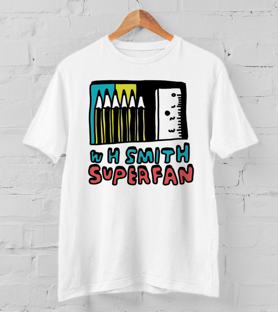 W H Smith Super Fan Pencil And Ruler T-Shirt