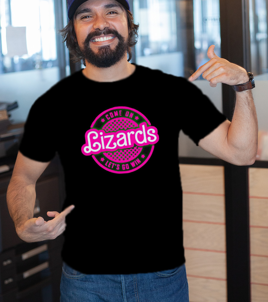 Come On Lizards Let's Go Win Retro Pop Aesthetic T-Shirt