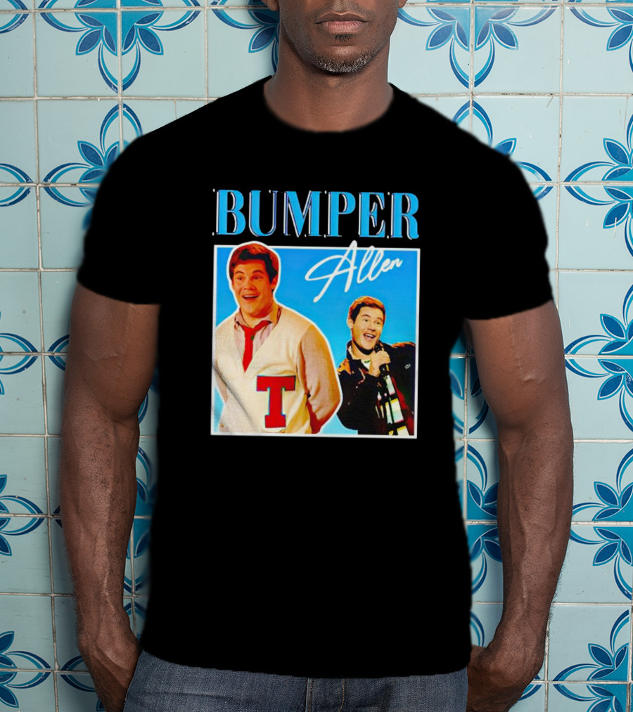 Bumper Allen Collage With Red T Sweater And Microphone T-Shirt