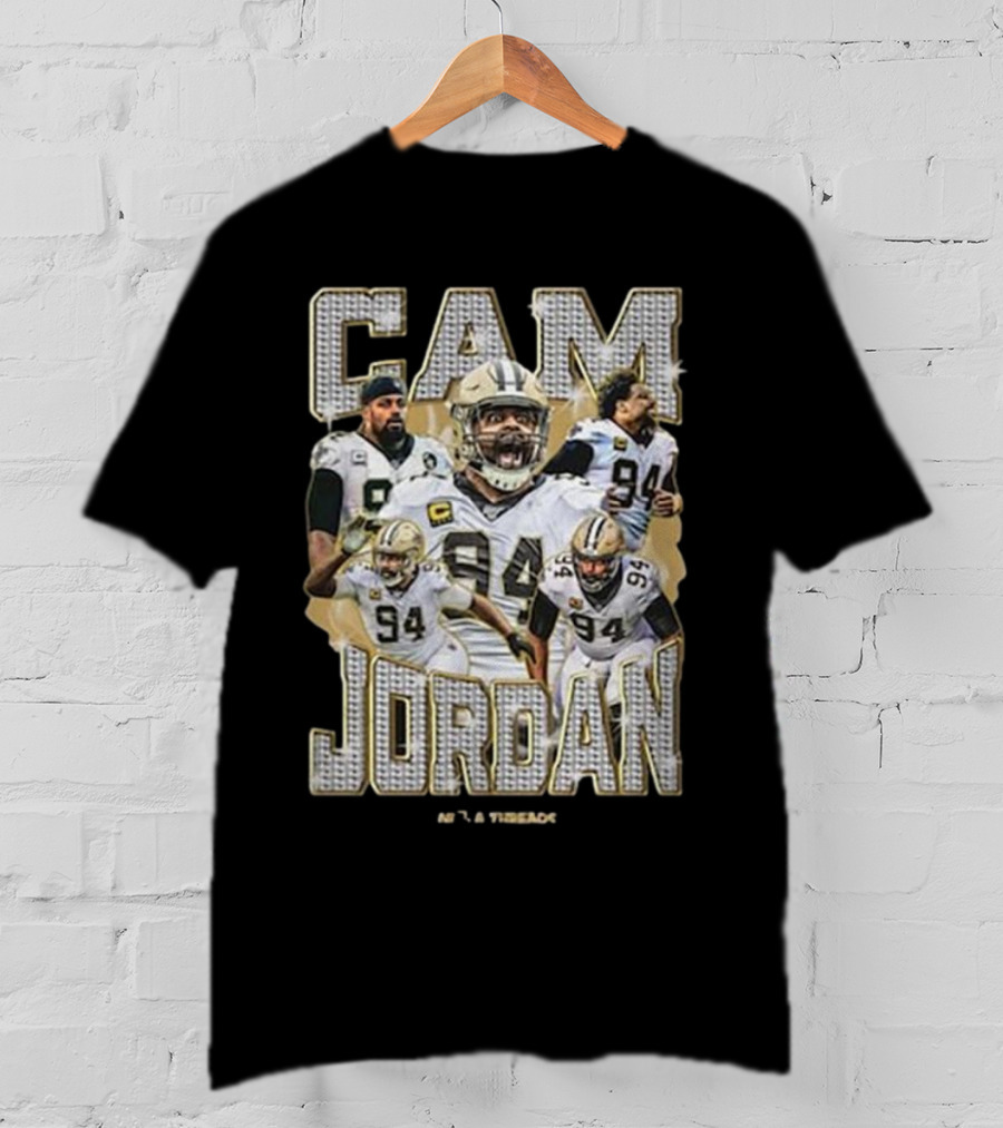 Cam Jordan Football New Orleans Saints Number 94 NFL Defensive Star T-Shirt