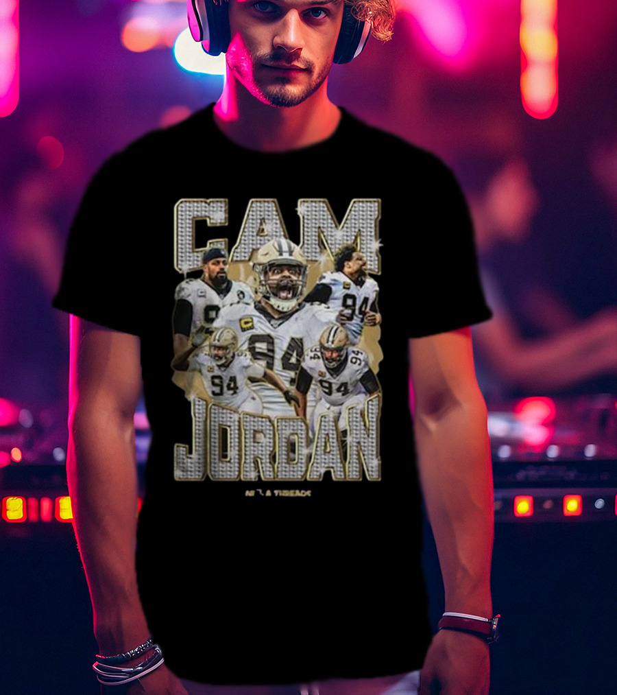 Cam Jordan Football New Orleans Saints Number 94 NFL Defensive Star T-Shirt