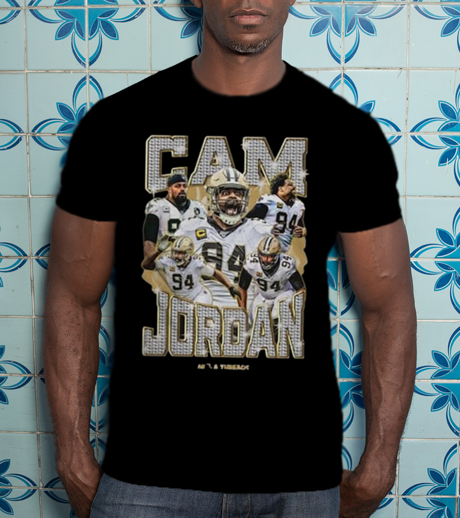 Cam Jordan Football New Orleans Saints Number 94 NFL Defensive Star T-Shirt