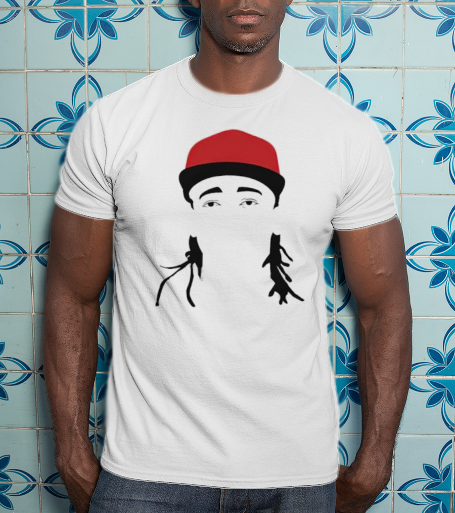 Elly Cartoon Chain Red Cap T-Shirt
