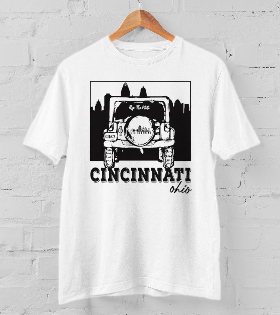 Cincinnati Ohio Jeep Skyline Rip The Nuts T-Shirt