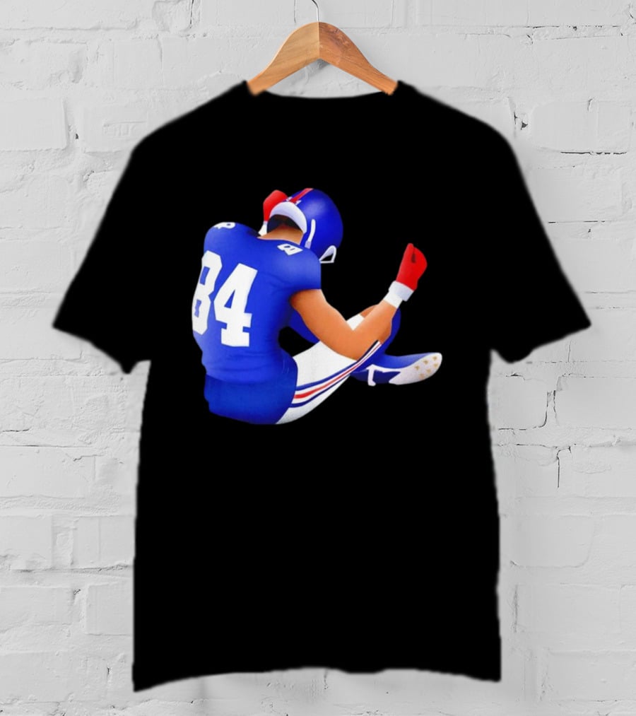 Jomboymedia Route Runner 84 Football Player Sitting T-Shirt