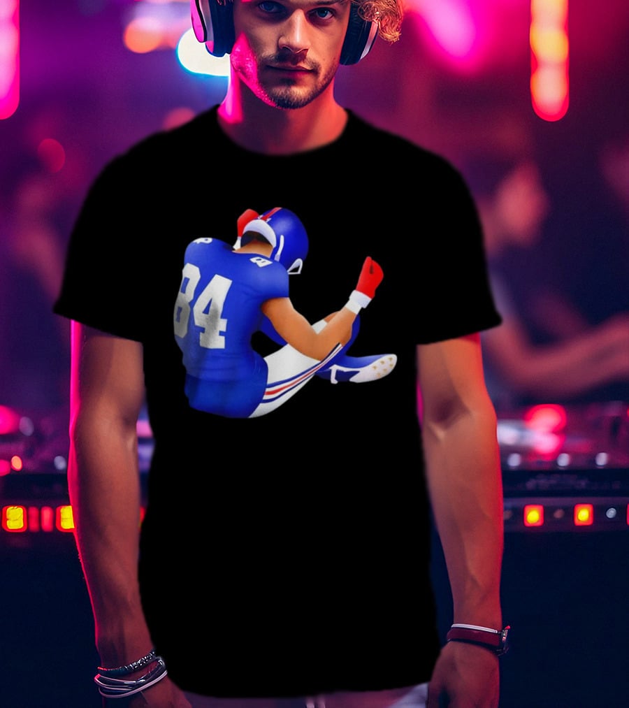 Jomboymedia Route Runner 84 Football Player Sitting T-Shirt