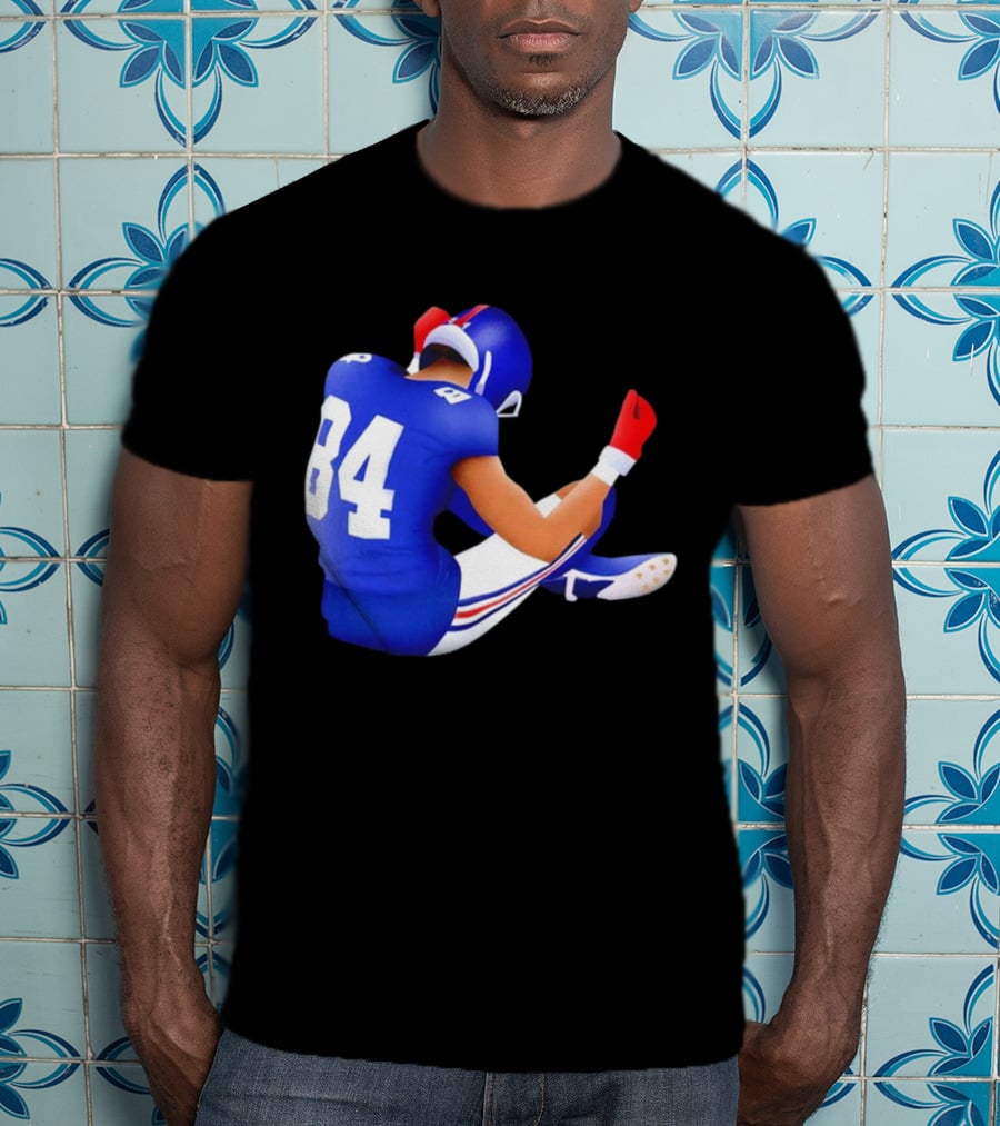 Jomboymedia Route Runner 84 Football Player Sitting T-Shirt