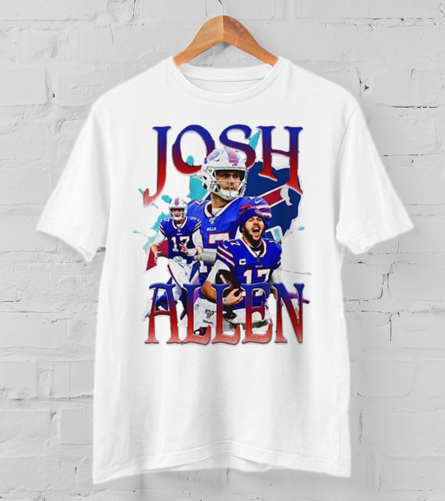Josh Allen Buffalo Bills Number 17 Football Player T-Shirt