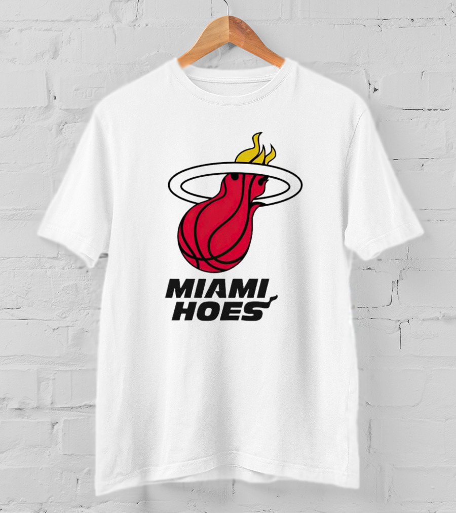 Miami Heat Miami Hoes Basketball Flame T-Shirt