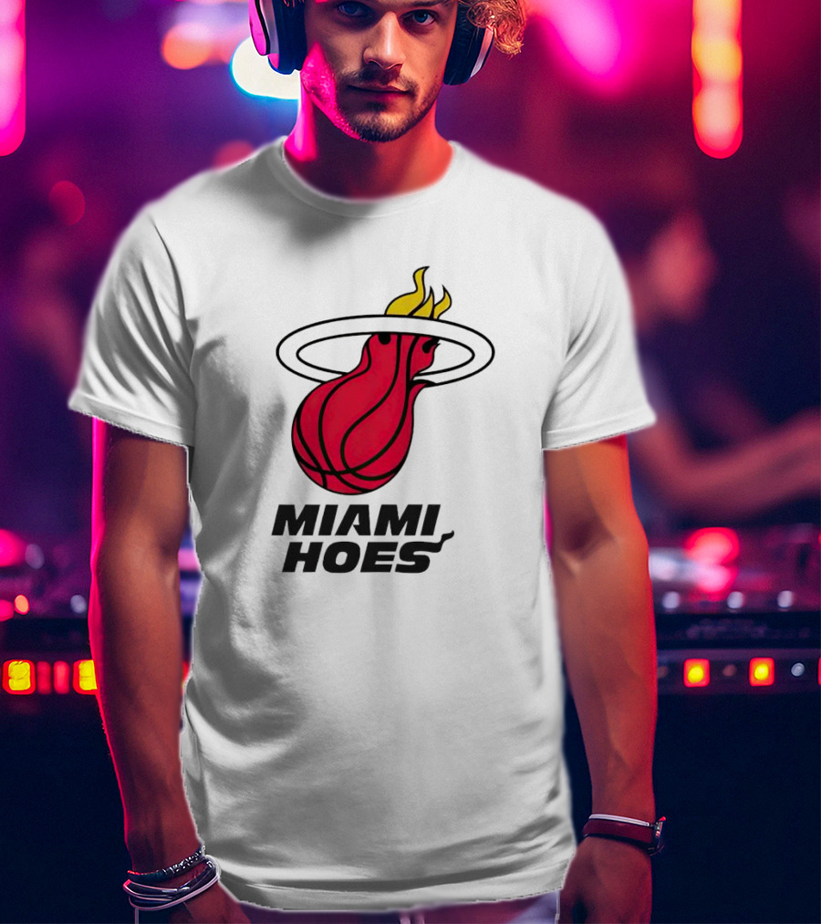 Miami Heat Miami Hoes Basketball Flame T-Shirt