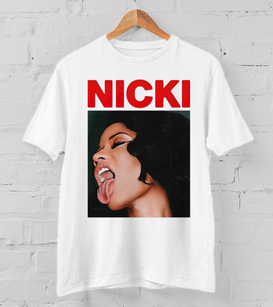 Nicki Sticking Out Tongue Image T-Shirt