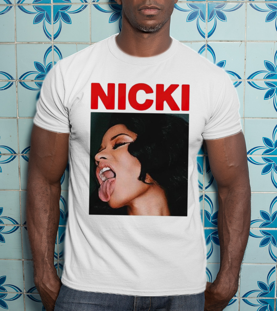 Nicki Sticking Out Tongue Image T-Shirt