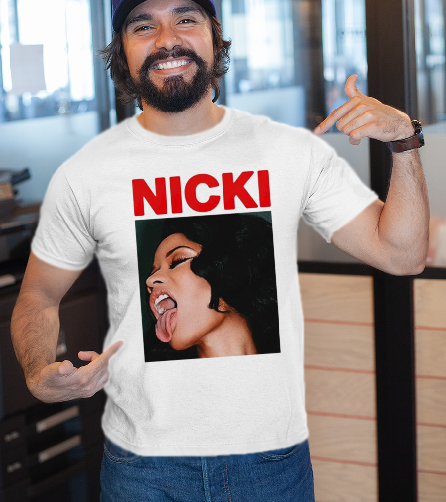 Nicki Sticking Out Tongue Image T-Shirt