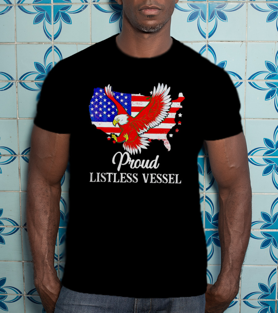 American Flag Eagle Proud Listless Vessel T-Shirt