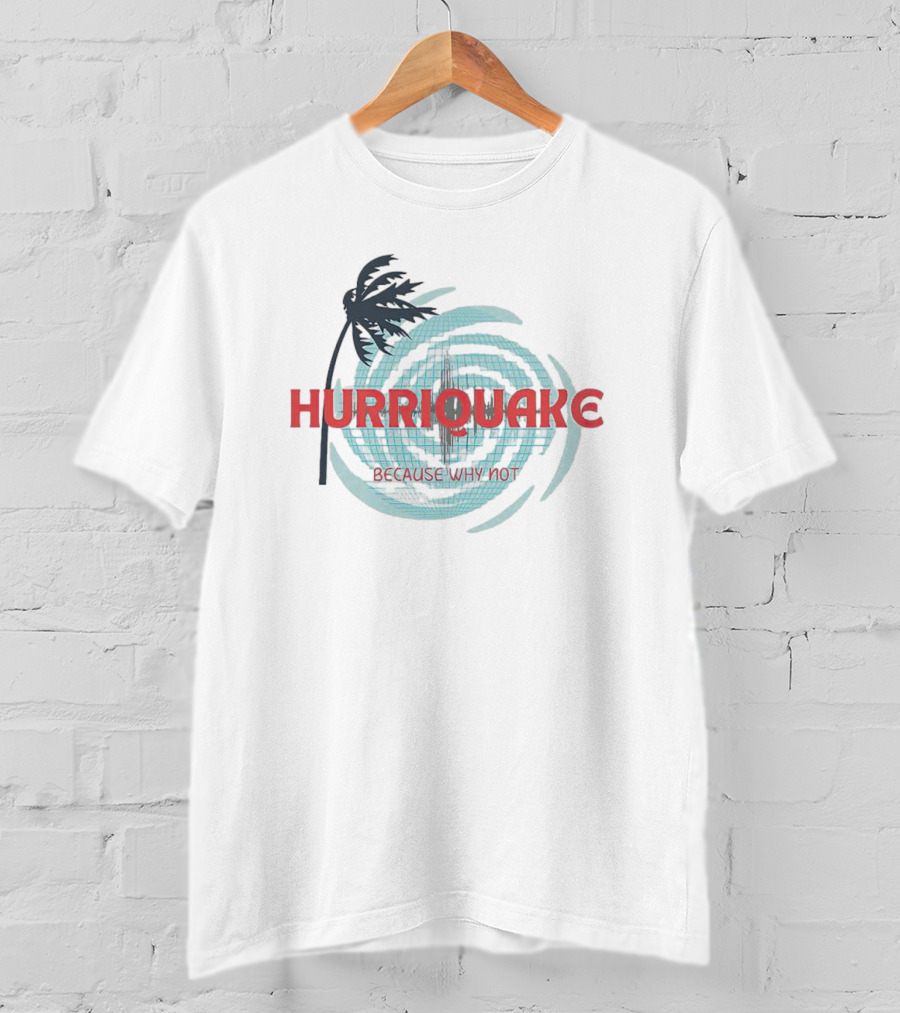 HURRIQUAKE Palm Tree Swirl Because Why Not T-Shirt