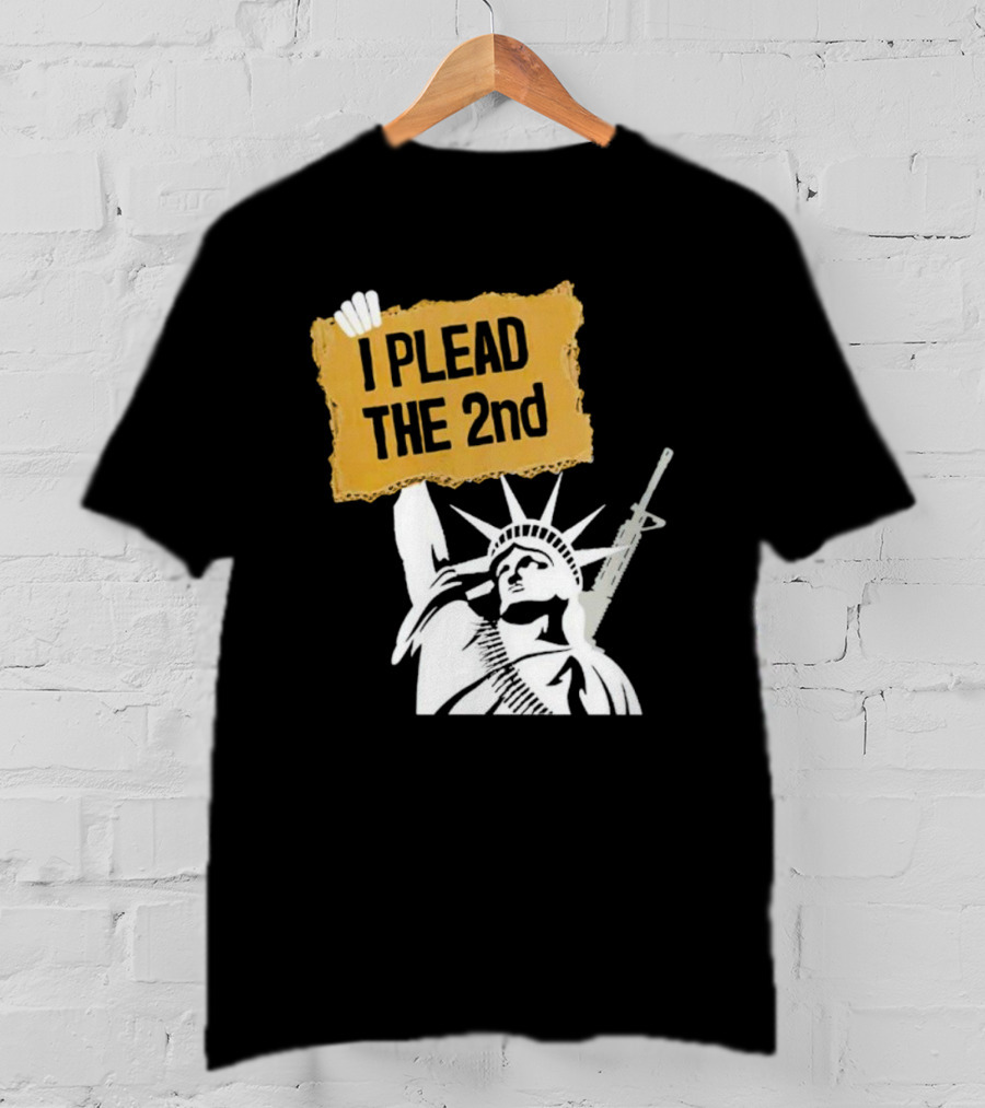 I PLEAD THE 2nd Statue Of Liberty Rifle Protest T-Shirt