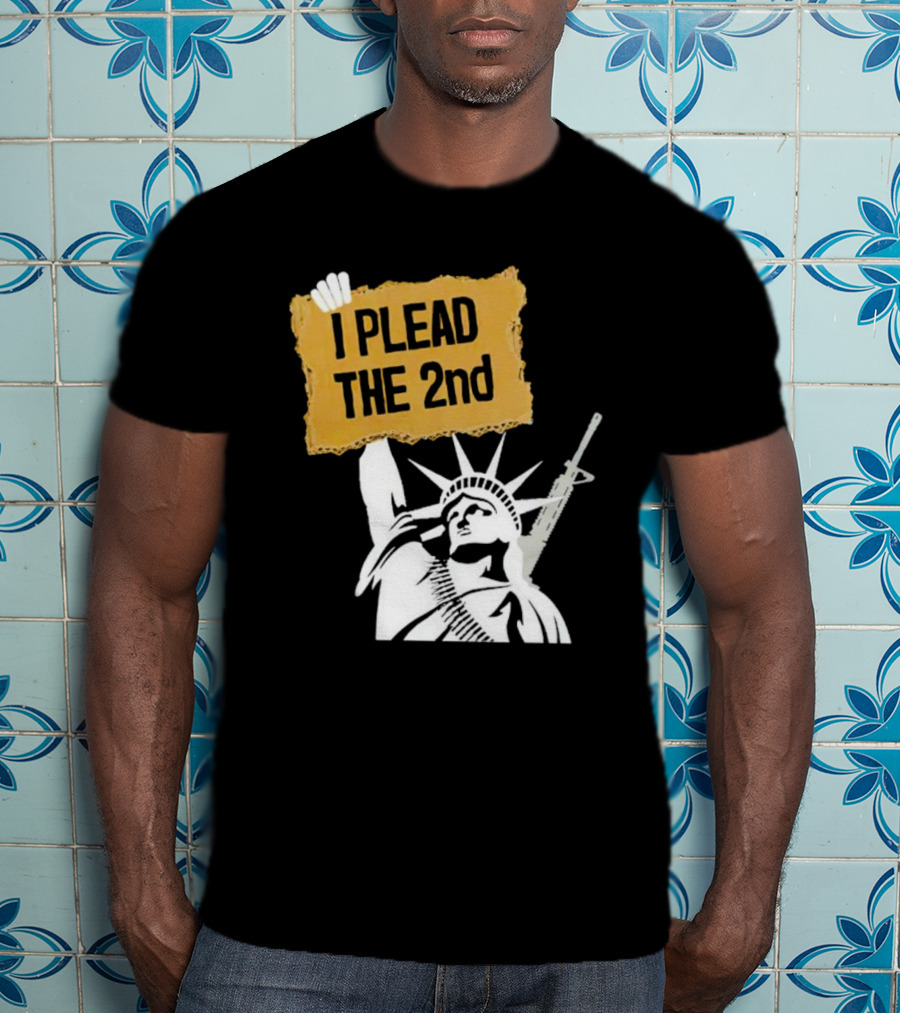 I PLEAD THE 2nd Statue Of Liberty Rifle Protest T-Shirt