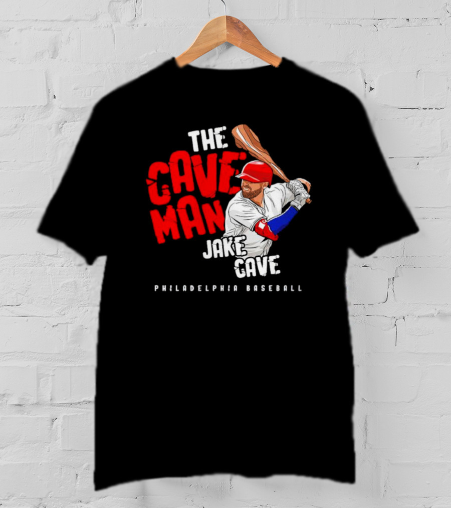 Jake Cave The Caveman Philadelphia Baseball Player T-Shirt