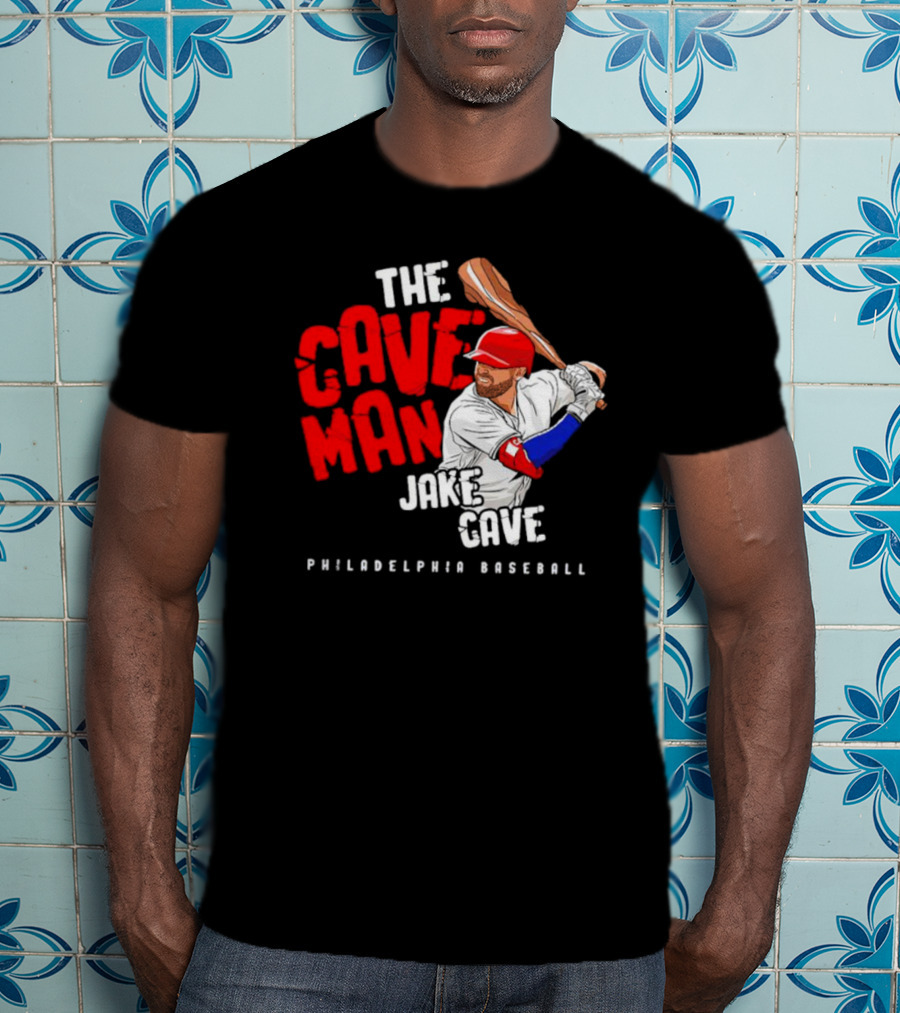 Jake Cave The Caveman Philadelphia Baseball Player T-Shirt