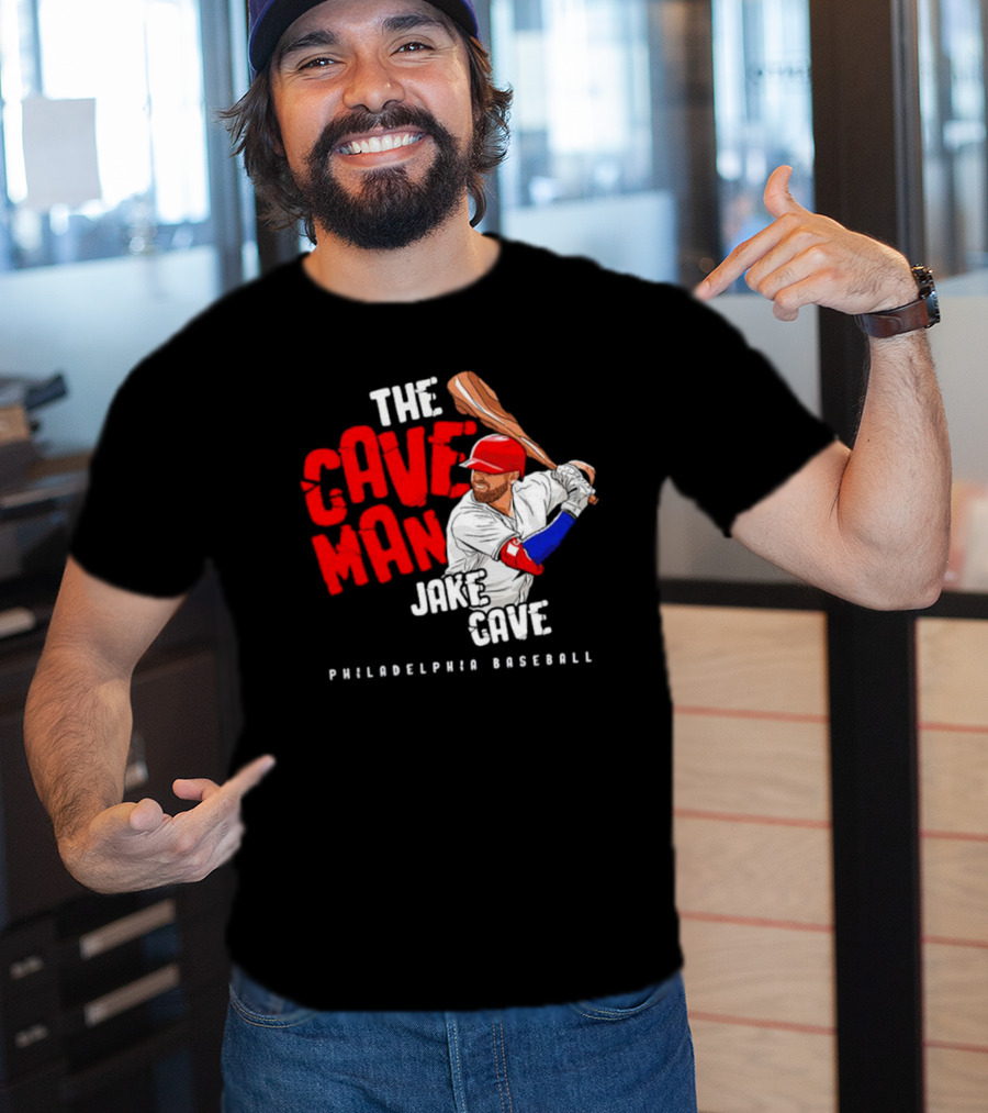 Jake Cave The Caveman Philadelphia Baseball Player T-Shirt