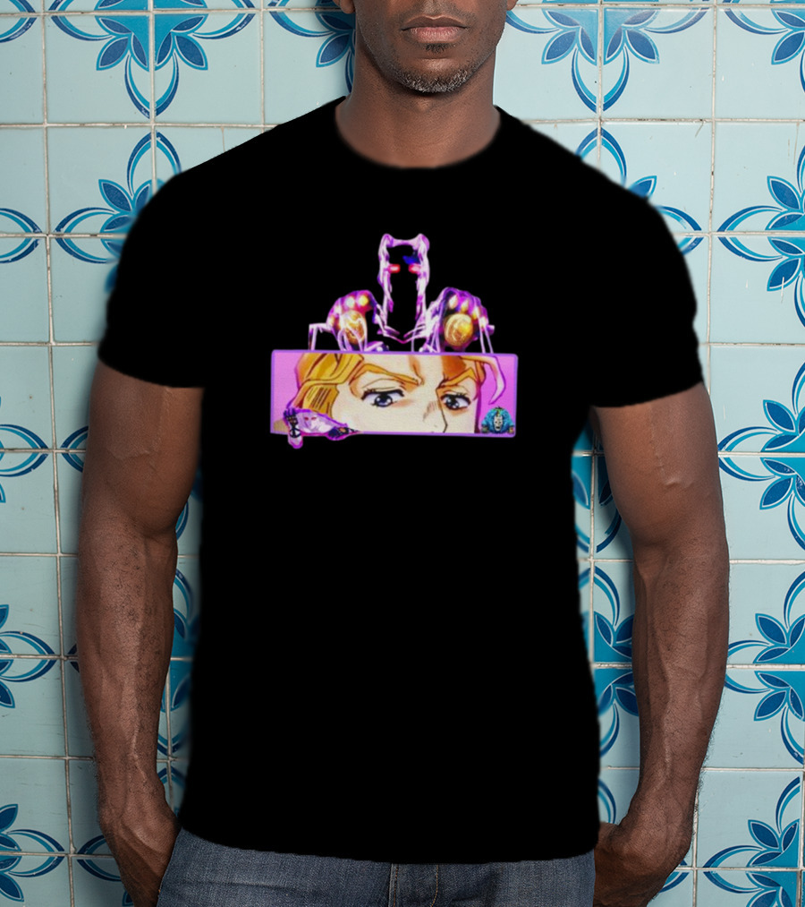 Kira Killer Queen Hoshi 7Oz Anime Manga Eyes Bold Pink Highlights T-Shirt