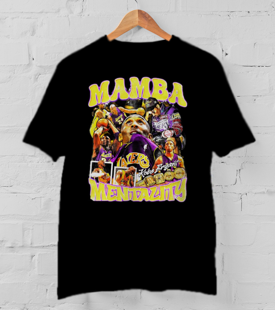 Mamba Mentality Lakers Kobe Bryant Rings Basketball Legend T-Shirt