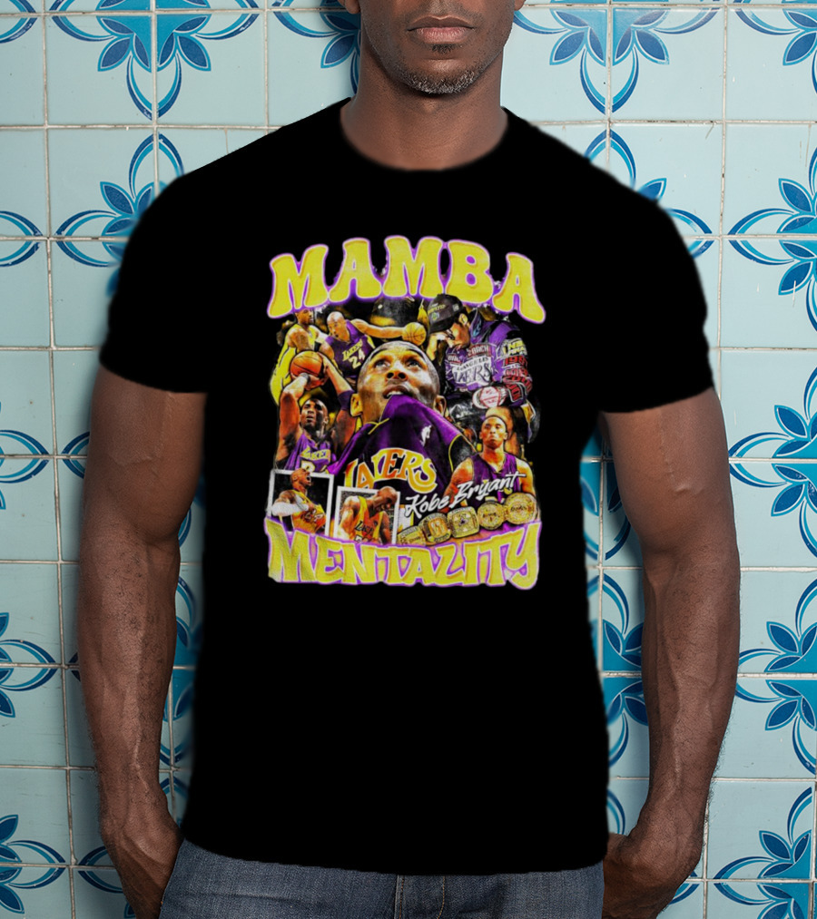 Mamba Mentality Lakers Kobe Bryant Rings Basketball Legend T-Shirt