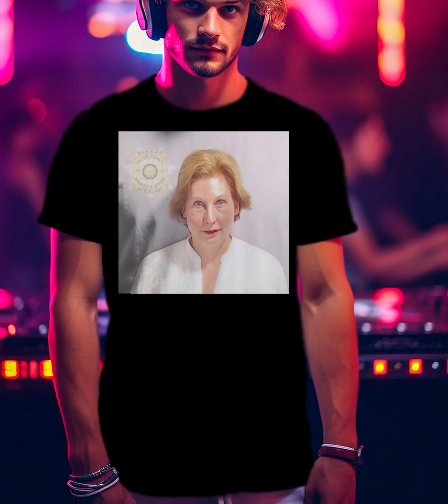 Sidney Powell Mugshot Fulton County Sheriff Badge T-Shirt