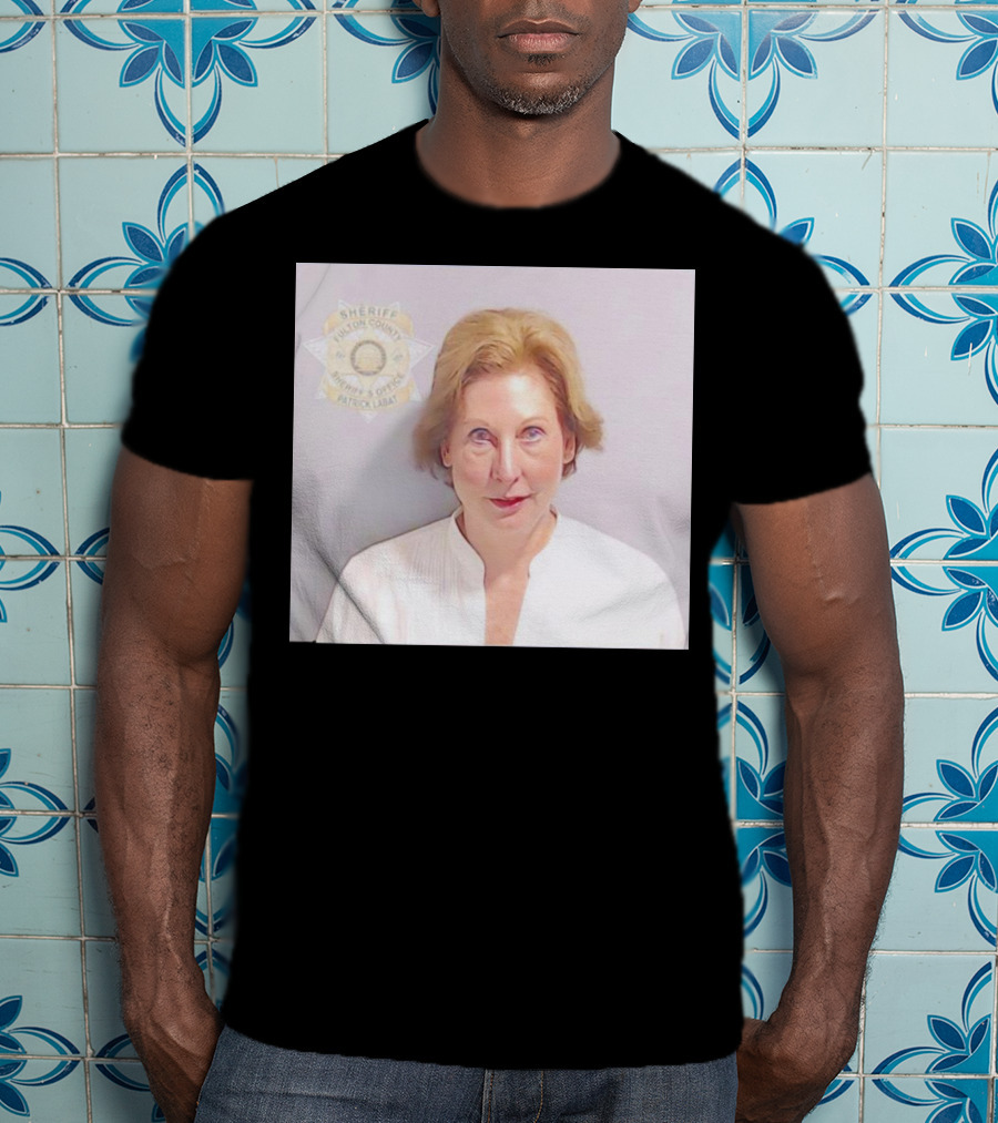 Sidney Powell Mugshot Fulton County Sheriff Badge T-Shirt