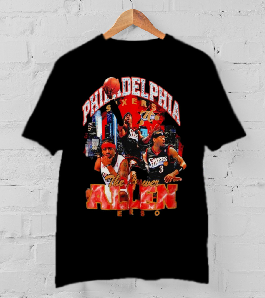 Philadelphia 76ers Allen Iverson The Answer Basketball Legend T-Shirt