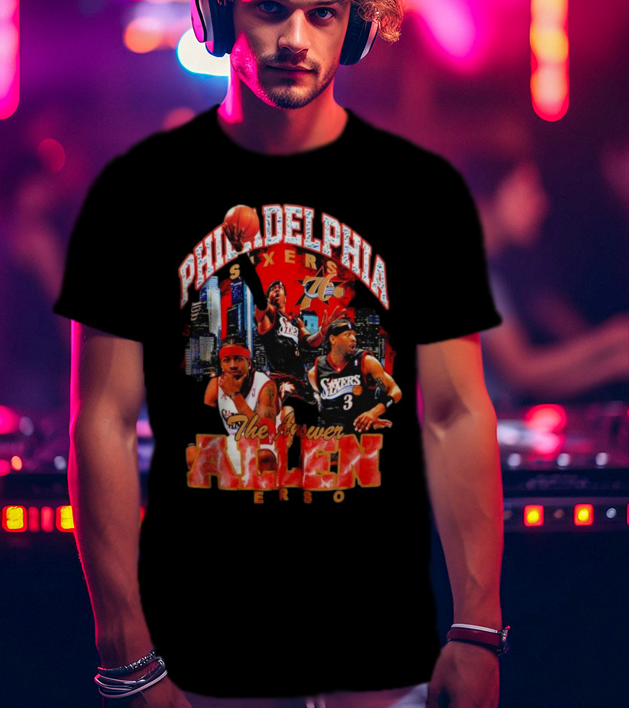 Philadelphia 76ers Allen Iverson The Answer Basketball Legend T-Shirt
