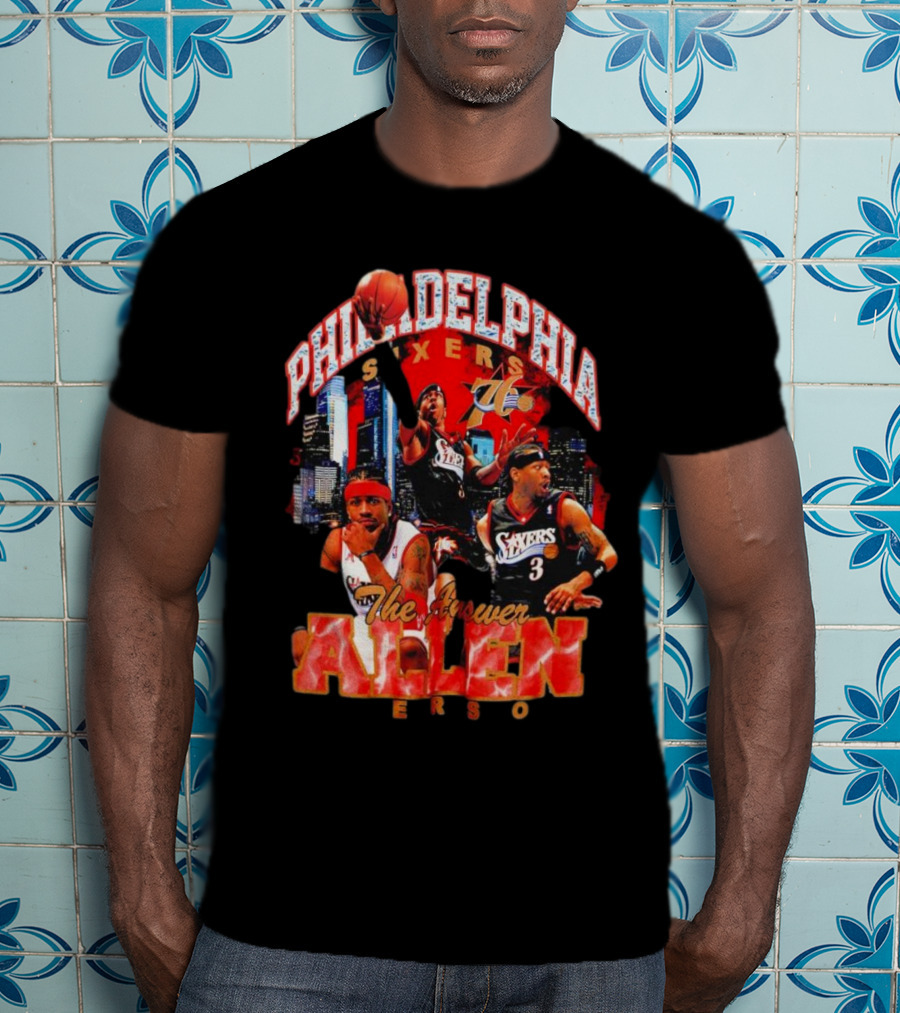 Philadelphia 76ers Allen Iverson The Answer Basketball Legend T-Shirt