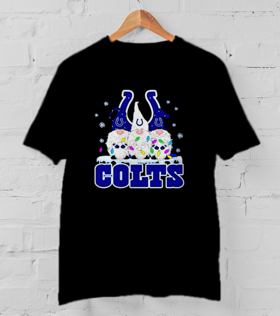 Indianapolis Colts Christmas Gnomes Football T-Shirt
