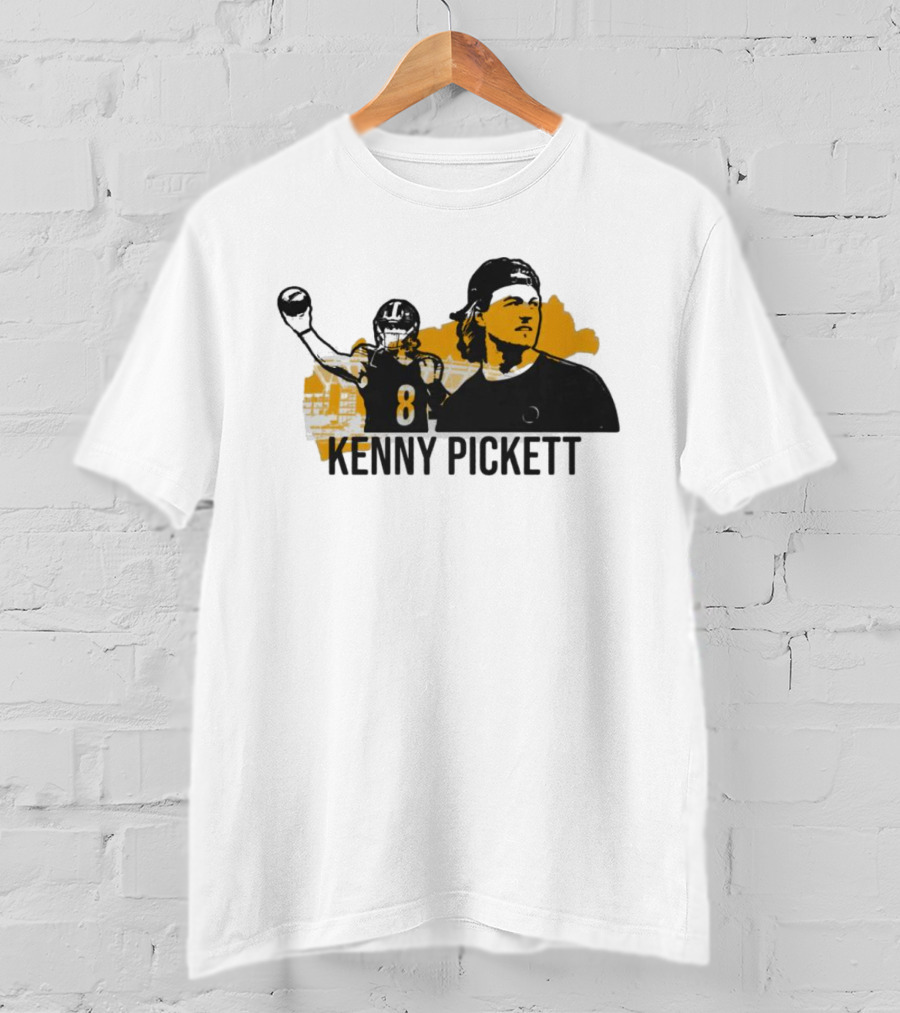 Kenny Pickett Pittsburgh Headliner Series Black And Gold Football Eleven T-Shirt