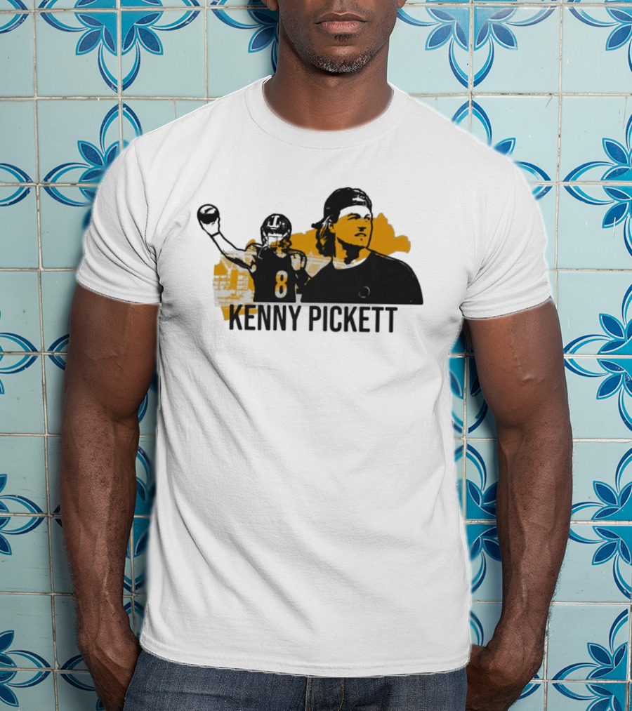 Kenny Pickett Pittsburgh Headliner Series Black And Gold Football Eleven T-Shirt