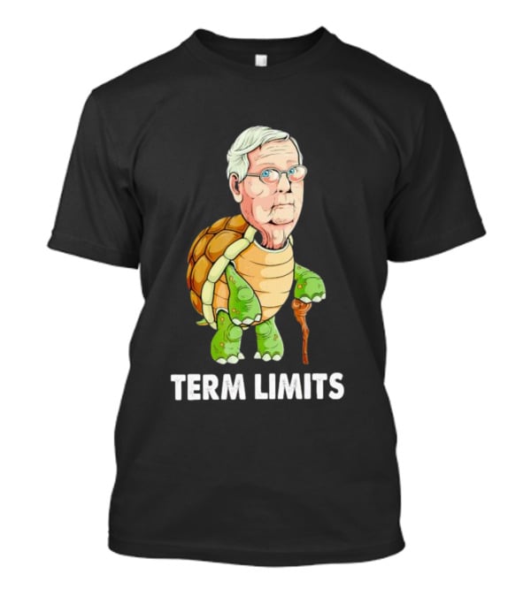 Mitch McConnell Turtle Illustration Term Limits T-Shirt