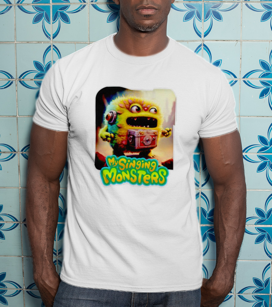My Singing Monsters Colorful Furry Creature With Camera T-Shirt